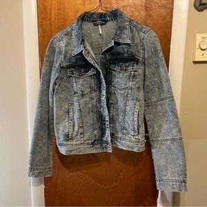 Free People Button Up Jean Jacket XL